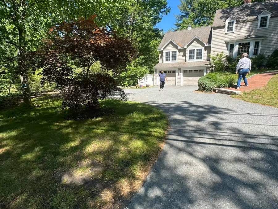 Driveway area before new asphalt installation