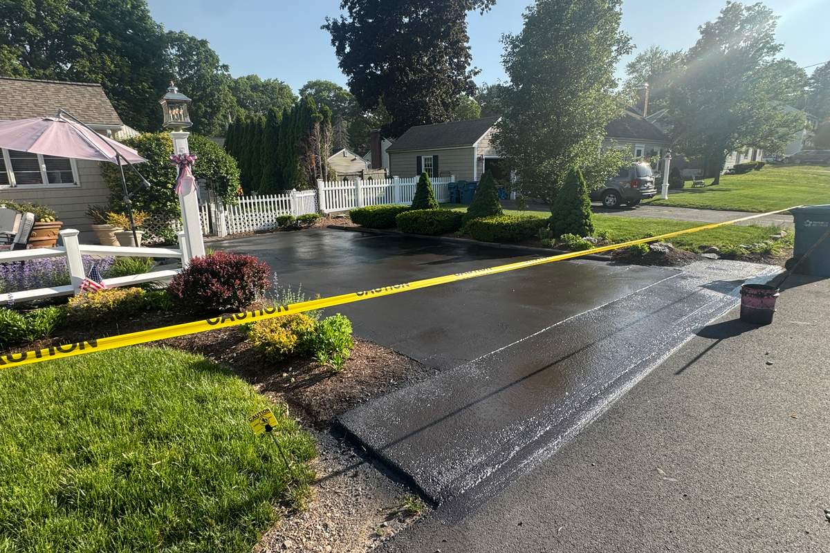 Asphalt Sealcoating project by Boston Alliance Sealcoating